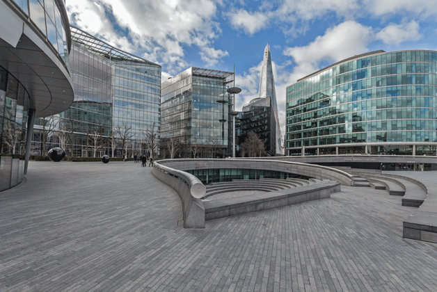 Contemporary city architecture and open public space